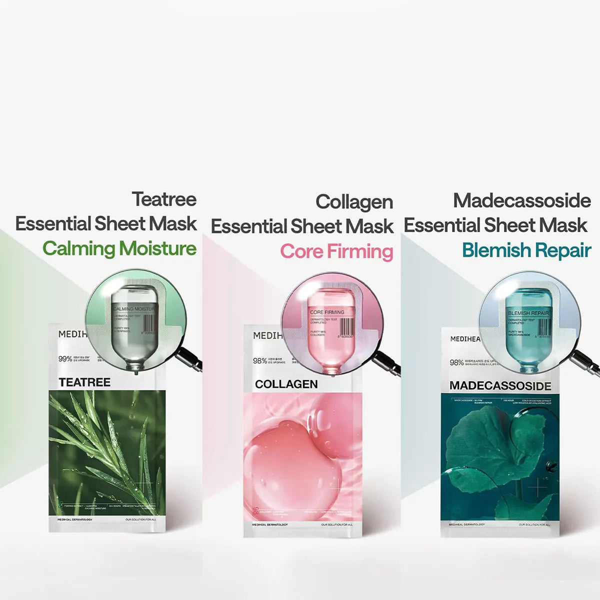 Korean Sheet Mask Set - 10 Pack Hydrating Face Masks for Glowing Skin