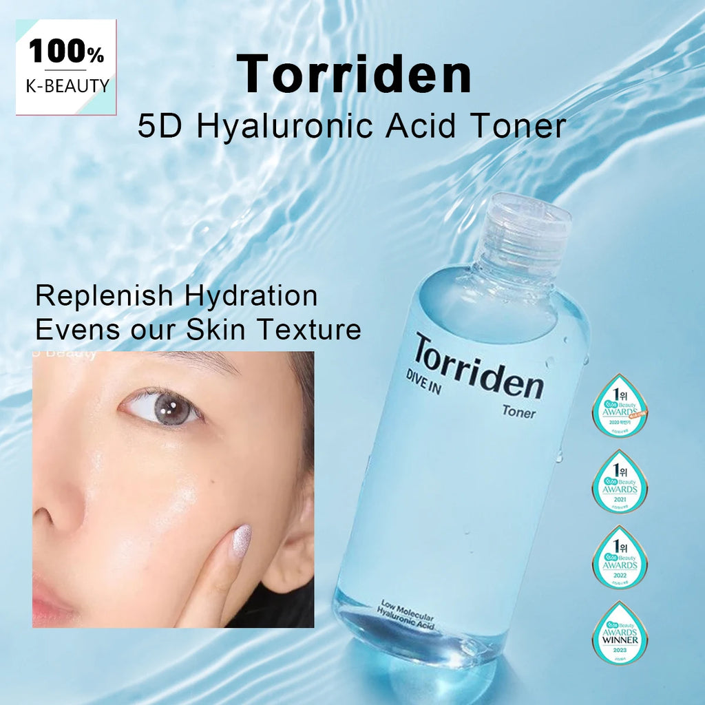 Hyaluronic Acid Toner 300ml - Hydrating Low-Molecular Face Toner with Pump