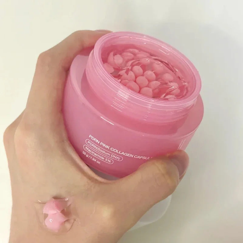 Pink Collagen PDRN Capsule Cream - Anti-Aging Niacinamide Face Moisturizer
