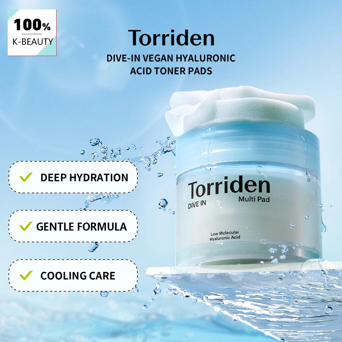 Hyaluronic Acid Toner Pads - 80 Pack Hydrating Exfoliating Face Pads