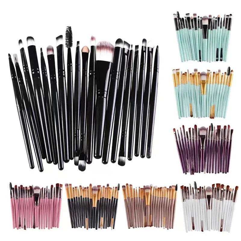 20-Piece Eye Makeup Brush Set - Professional Eyeshadow Blending Brushes Kit