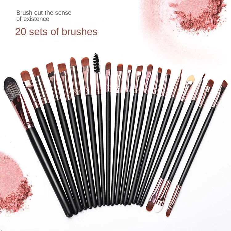 20-Piece Eye Makeup Brush Set - Professional Eyeshadow Blending Brushes Kit