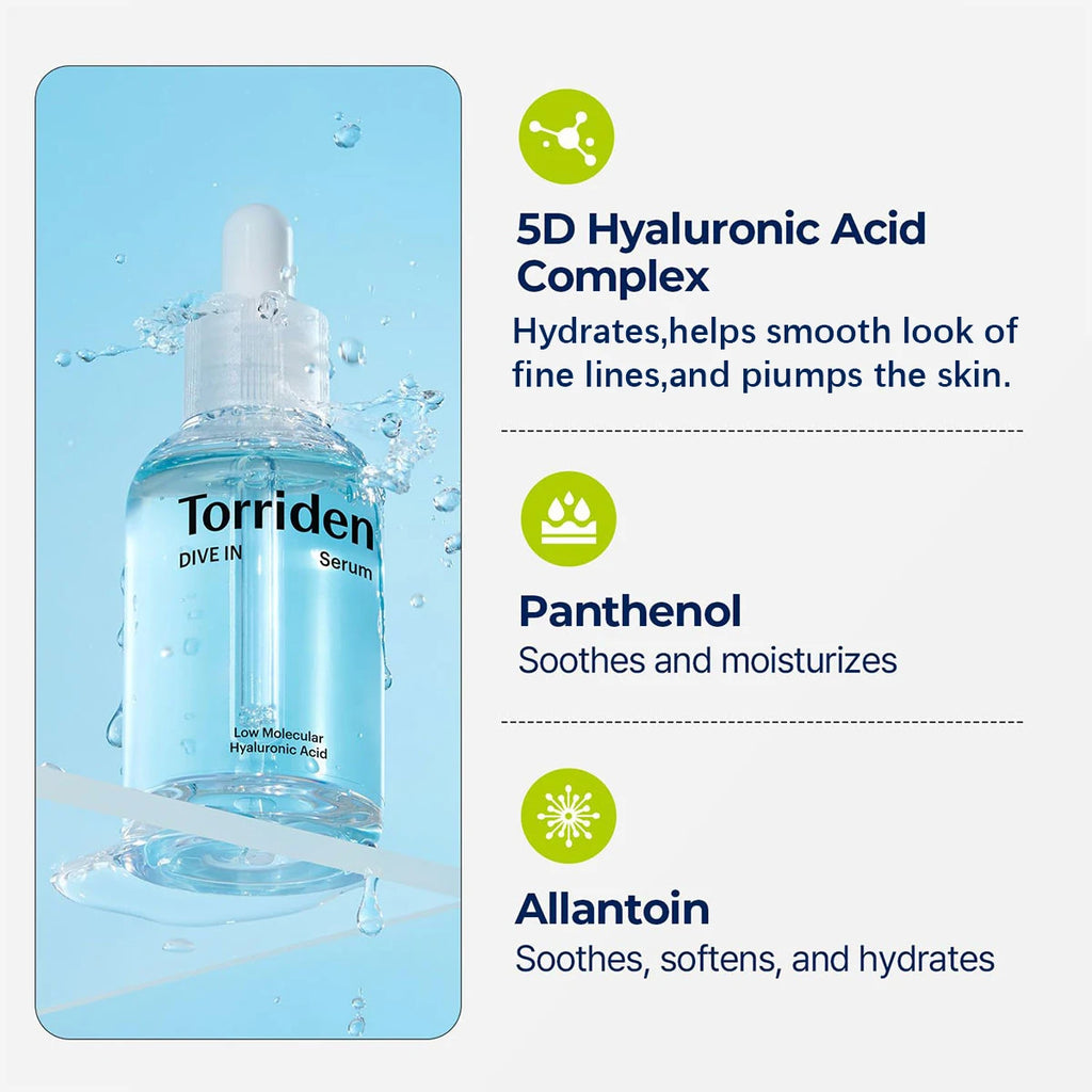 Hyaluronic Acid Serum 50ml - Hydrating Face Serum with 5 Molecular Weights