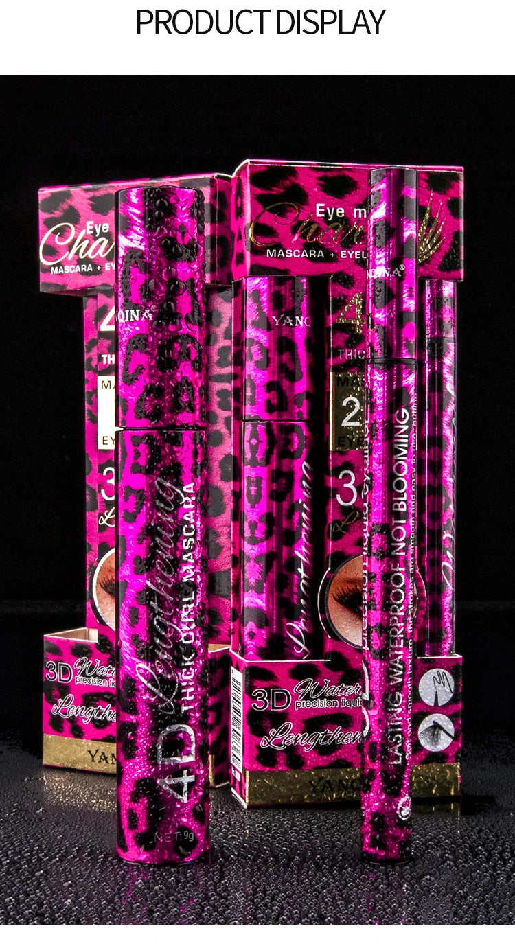 3-in-1 Eye Makeup Set - Waterproof Mascara Eyeliner Eyebrow Pencil Kit