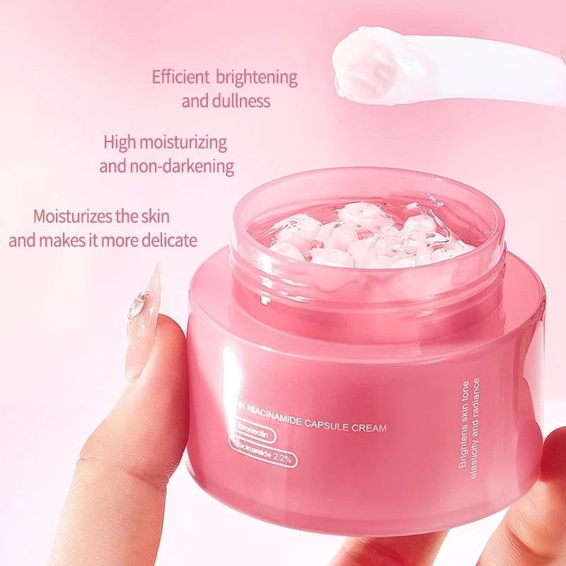 Pink Collagen PDRN Capsule Cream - Anti-Aging Niacinamide Face Moisturizer
