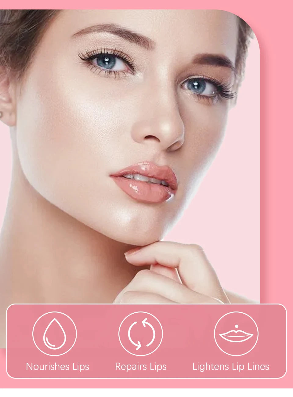 Hydrating Lip Oil - 7 Shades Plumping Glossy Lip Treatment with Cherry Oil