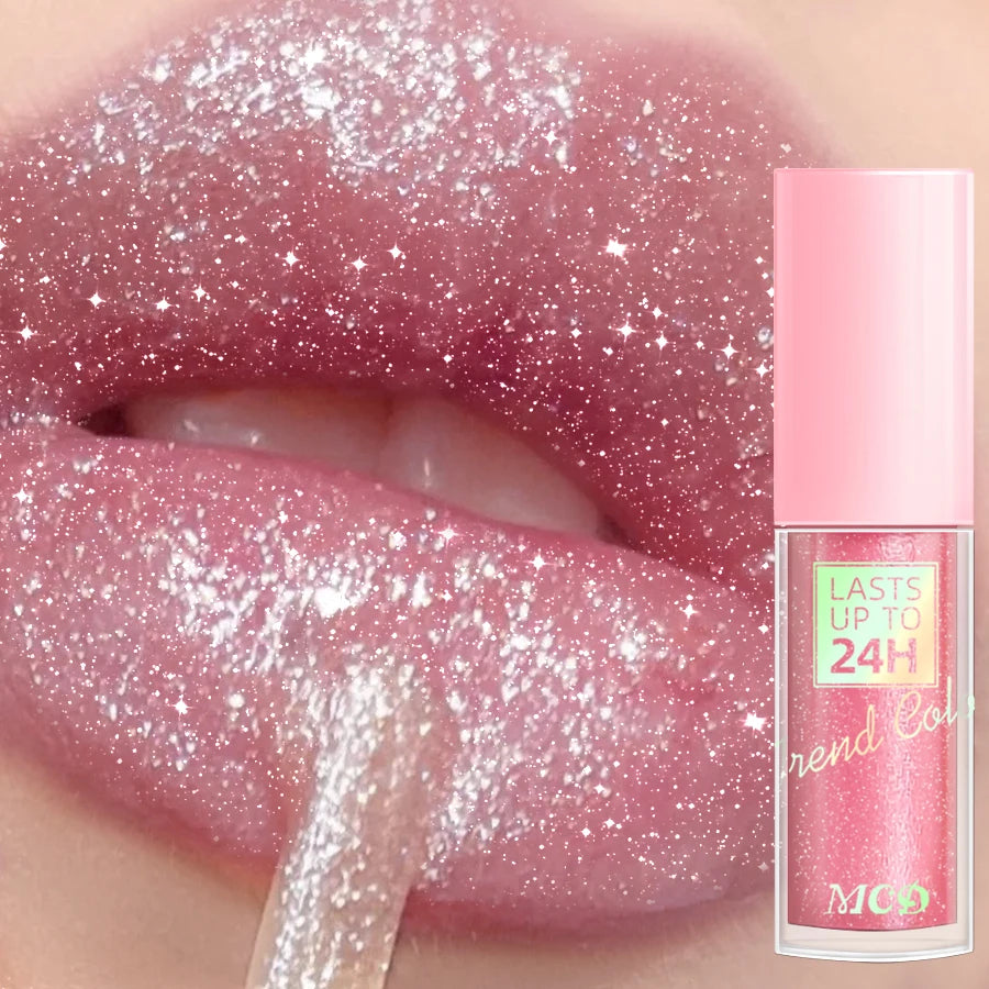 Glitter Lip Gloss Set - 18 Shades Waterproof Long Lasting Shimmer Lipstick