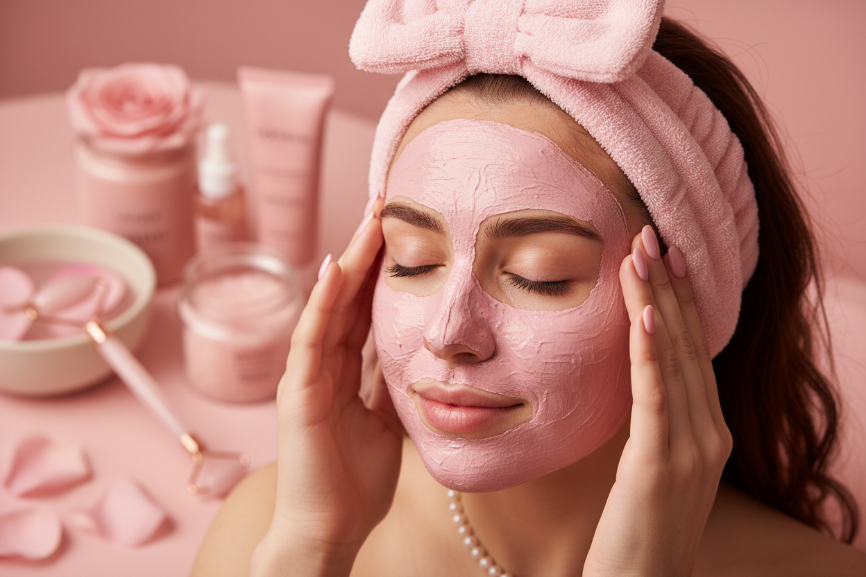 Close-up pink self-care image